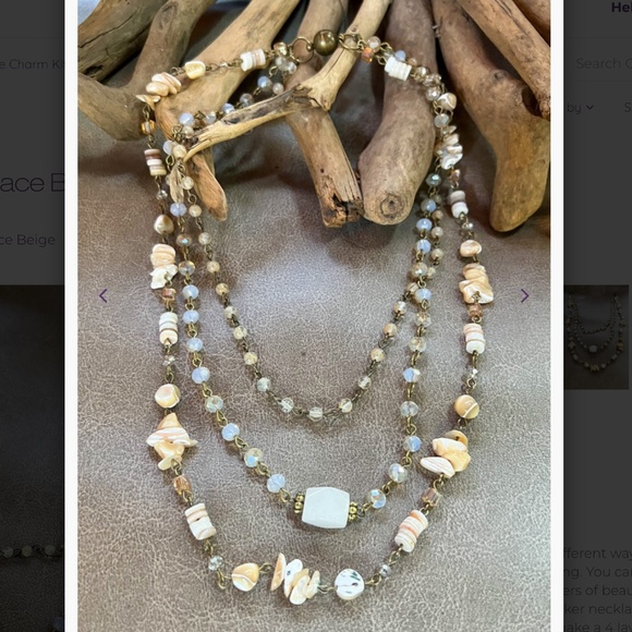 Bohemian “ Medina “ Magnetic Adjustable Beaded Necklace R2A - Picture 3 of 6